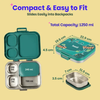 Basil 3+1 Compartment Stainless steel Lunchbox with Mini Box - Bengal Bagh