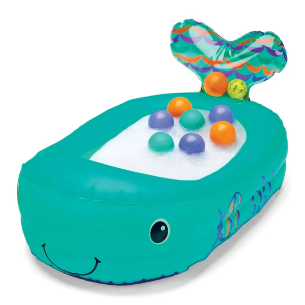 Infantino Whale Bubble Bath with Temperature Sensor Inflatable Bath Tub - Dezine Kids