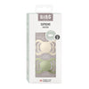 Bibs Supreme Silicone Baby Pacifiers with Symmetrical Nipple, Size 2 (6+ Months) Pack of 2 - Ivory/Sage