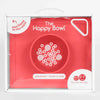 EzPz Happy Bowl 100% Food Grade Silicone Suction Bowl with Built In Placemat - Coral