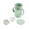 Beaba 360° Baby Learning Cup with Anti Drip Disc, Dual handle & Spillproof Sippy Cup for Toddlers, 340ml - Sage Green - Dezine Kids
