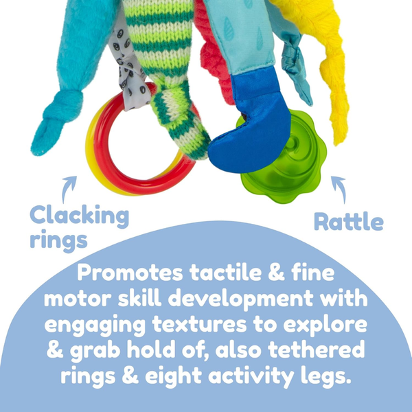 Lamaze Captain Calamari Octopus Pirate Clip on Baby Activity Toy