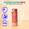 Basil Insulated Stainless steel bottle with Carry Handle - Coral Swirl