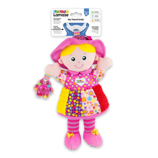 Lamaze Baby Doll Clip on Colorful Soft Fabric Baby Activity Toy