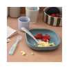 Beaba 1st Stage Silicone Spoon with Ultra Soft Tip, Gum Friendly, Ergonomic Handles, Set of 2 - Clay/Misty Green - Dezine Kids