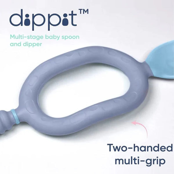 Bibado Dippit Multi Stage Baby Weaning Spoon - Mint & Blue