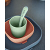 Beaba 4 Pieces Silicone Dinner Set - Mineral Grey