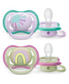 Philips Avent Ultra Air Soother 0-6 Months (Pack of 2) - Green Purple