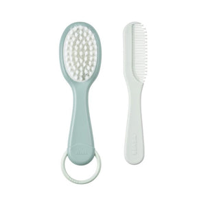 Beaba Baby Brush and Comb Set - Green Blue