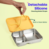 Basil 3 Compartment Stainless Steel Lunchbox with Plastic Lid - Kitty Party