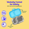 Basil 2 Compartment Stainless Steel Lunchbox with Plastic Lid - Wiggly Woof