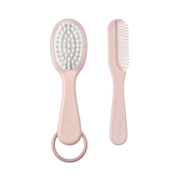 Beaba Baby Brush and Comb Set - Pink