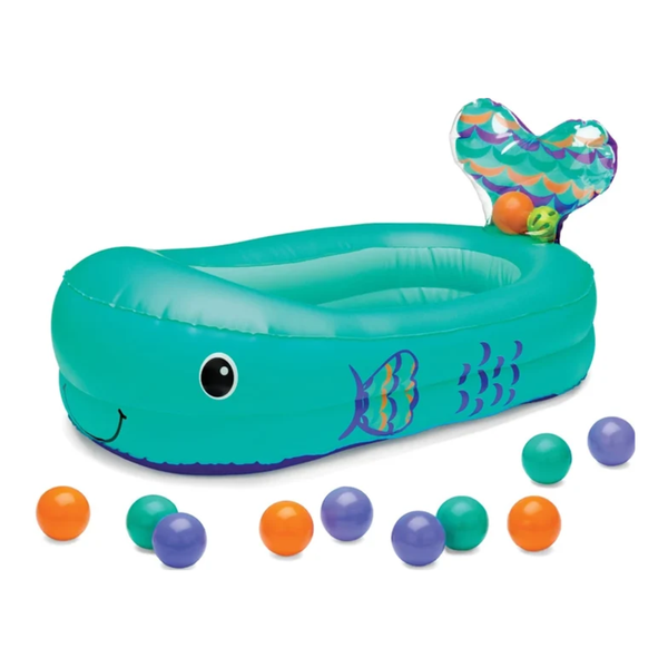 Infantino Whale Bubble Bath with Temperature Sensor Inflatable Bath Tub - Dezine Kids