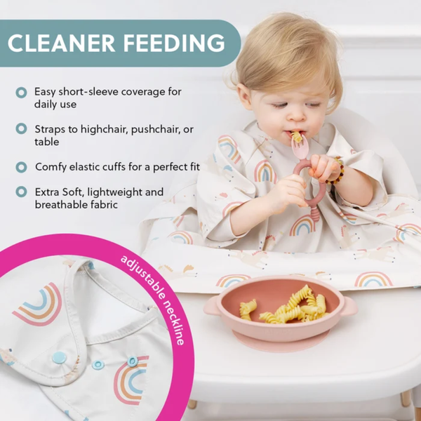 Bibado Short Sleeve Coverall Weaning Bib - Fairytale Foodies