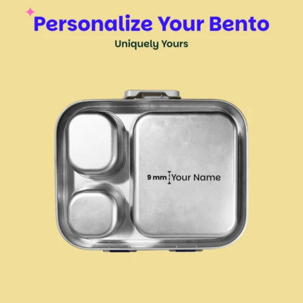 Basil 3+1 Compartment Stainless steel Lunchbox with Mini Box - Classic Grey