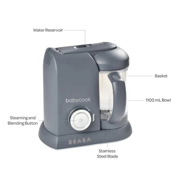 Beaba Babycook Solo 4 In 1 Food Processor - Dark Grey