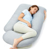 Momcozy U Shaped Pregnancy Pillow with Cooling Cover - Grey