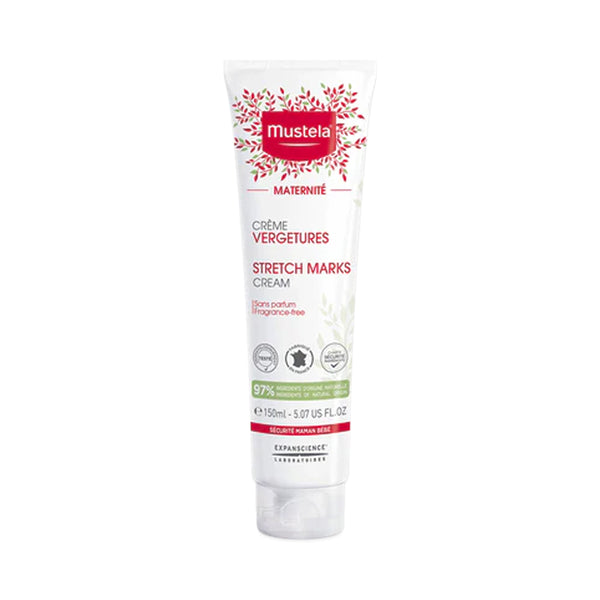 Mustela Maternity Stretch Marks Cream for Pregnancy, Massage Moisturizer with Natural Avocado, Fragrance Free - 150 ml - Dezine Kids