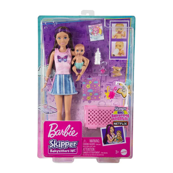 Barbie Skipper Babysitters With Doll & Playset