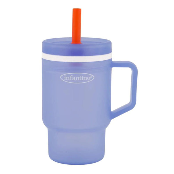 Infantino My 1st Tumbler Silicone 260ml - Blue - Dezine Kids