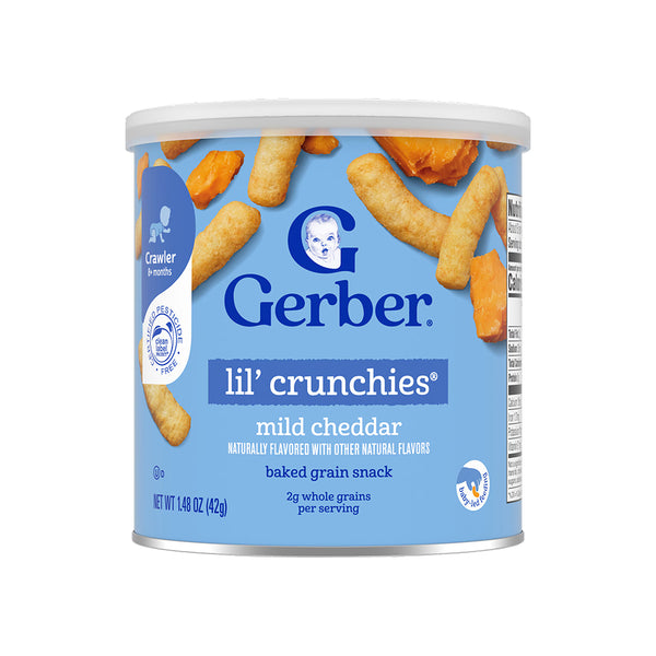 Gerber Lil Crunchies for Crawlers, 8+ months - Mild Cheddar