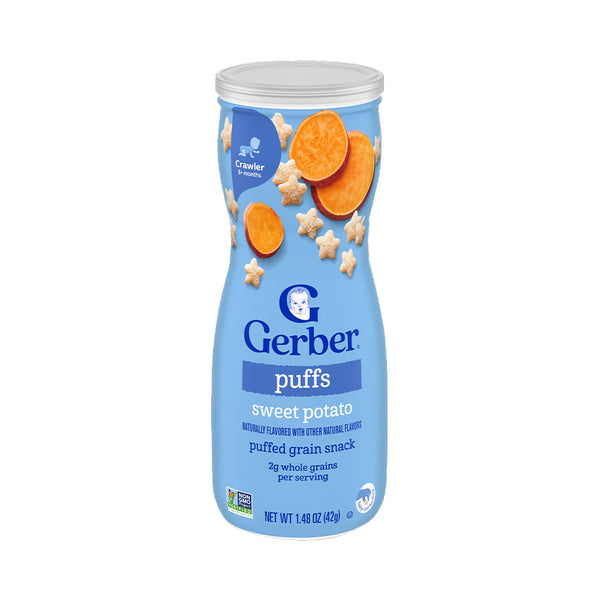 Gerber Puffs for Crawlers, 8+ months - Sweet Potato