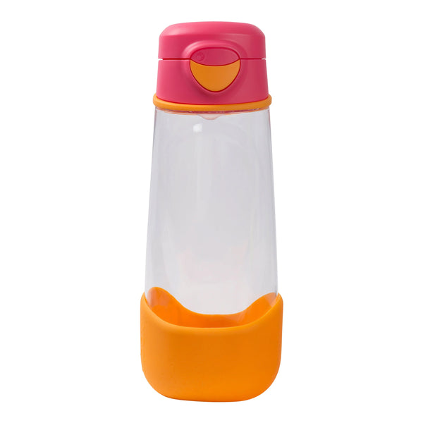 B.Box Tritan Sport Spout Bottle for Kids, 600 ml - Strawberry Shake Pink Orange