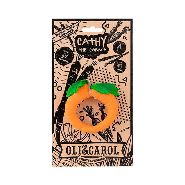 Oli & Carol Cathy The Carrot Natural Rubber Teether