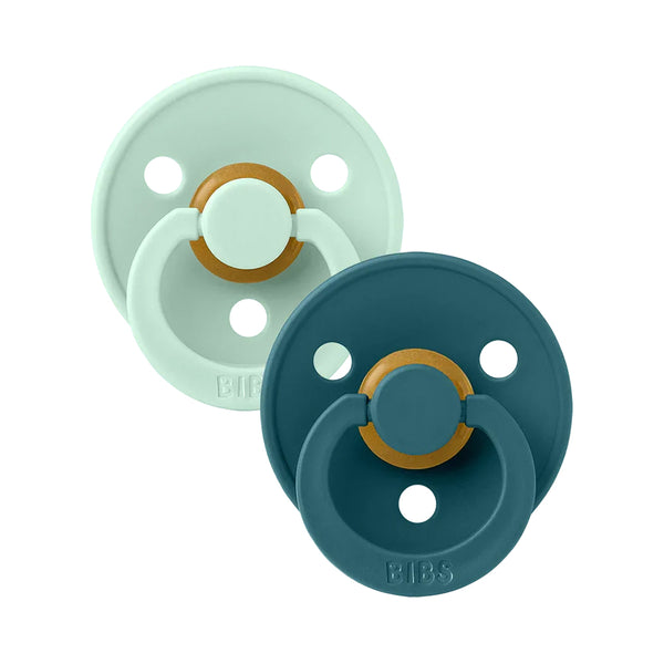 Bibs Colour Pacifiers 2 Pack - Nordic Mint/Forest Lake