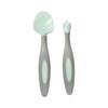 B.Box Spoon & Fork Cutlery Set with Travel Case Angled Handles - Pistachio