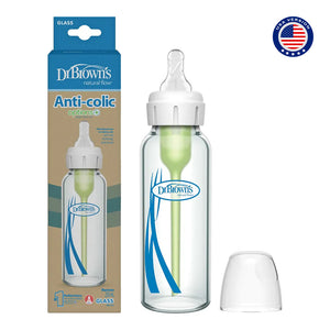 Dr.Browns Anti-Colic Options+ Narrow Glass Baby Bottle - 250 ml