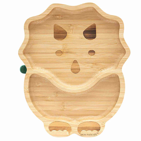 Eco Rascals Bamboo Dinosaur Suction Plate - Green