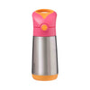 B.Box Insulated Drink Bottle Sipper 350 ml - Strawberry Shake Pink Orange
