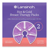 Lansinoh Hot & Cold Breast Therapy Gel Pads with Soft Covers , Breastfeeding Compress - Pack of 2
