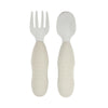 Beaba Set of 2 Stainless Steel Pre Cutlery - Velvet Grey