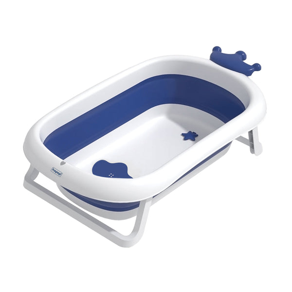 Foldable deluxe baby bath tub with non-slip bottom