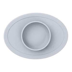 EzPz Tiny Bowl 100% Food Grade Silicone Suction Bowl Non Slip & Microwave Safe - Pewter