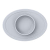 EzPz Tiny Bowl 100% Food Grade Silicone Suction Bowl Non Slip & Microwave Safe - Pewter