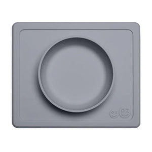 EzPz Mini Bowl 100% Food Grade Silicone Suction Bowl, Non Slip, BPA Free - Grey