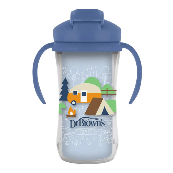 Dr.Browns Milestones Insulated Straw Cup - Blue - Dezine Kids
