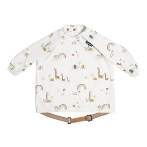 Bibado Long Sleeve Coverall Weaning Bib - Serengeti White