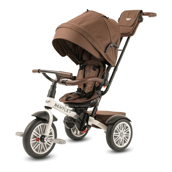 Bentley 6 in 1 Baby Stroller - White Satin Special Edition - Dezine Kids