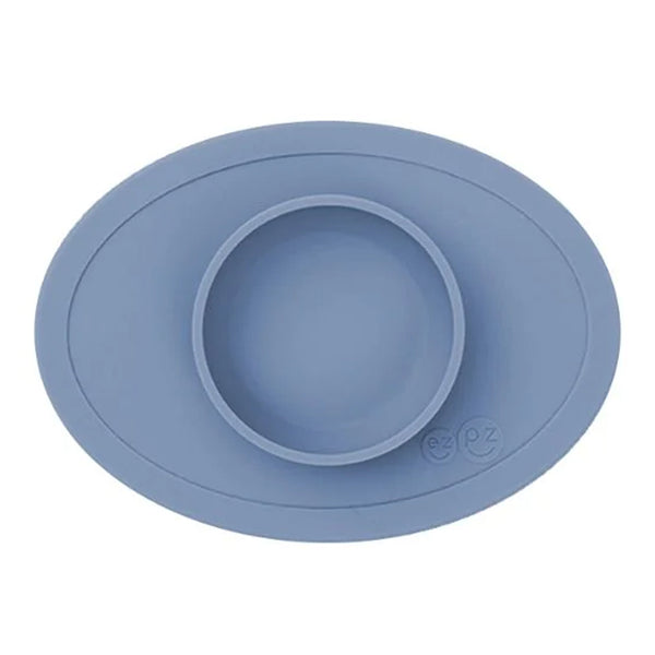 EzPz Tiny Bowl 100% Food Grade Silicone Suction Bowl Non Slip & Microwave Safe - Indigo - Dezine Kids