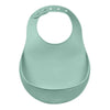 Beaba Silicone Waterproof Baby Feeding Bib with Food Catcher Pocket, BPA Free, Easy to Clean - Sage Green - Dezine Kids