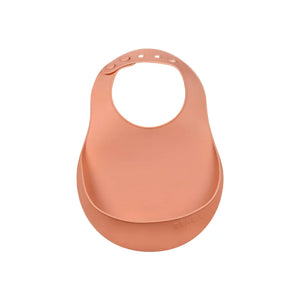Beaba Silicone Bib - Terracotta