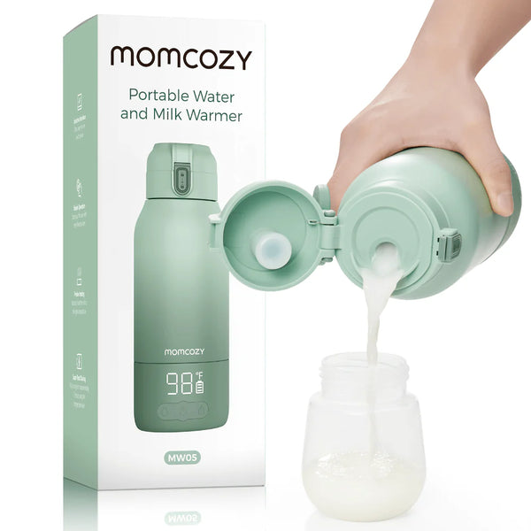 Momcozy Superfast Portable Breast Milk & Water Warmer, Fast Heating, Rechargeable & Travel Friendly - Green