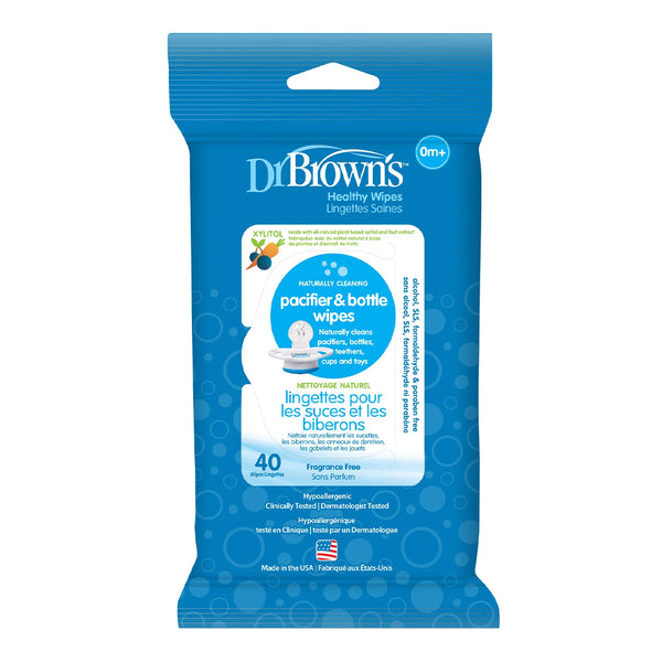 Dr.Browns Pacifier & Bottle Healthy Wipes 40 Count - Dezine Kids