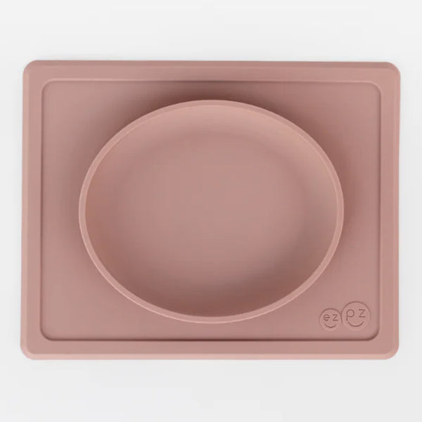 EzPz Tiny Plate 100% Food Grade Silicone Suction Plate - Blush
