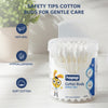 Hopop Safety Tips Cotton Buds for Delicate Care, 60 Pcs - Dezine Kids