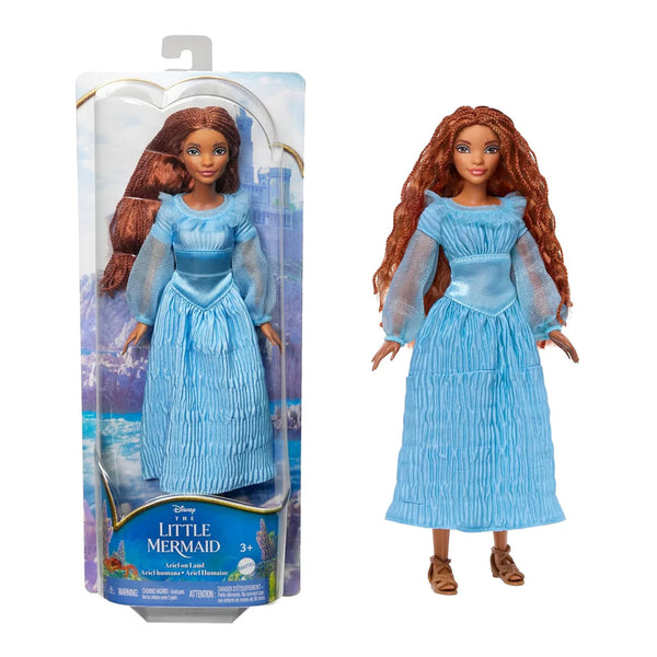 Barbie Disney The Little Mermaid Ariel Fashion Doll On Land in Signature Blue Dress